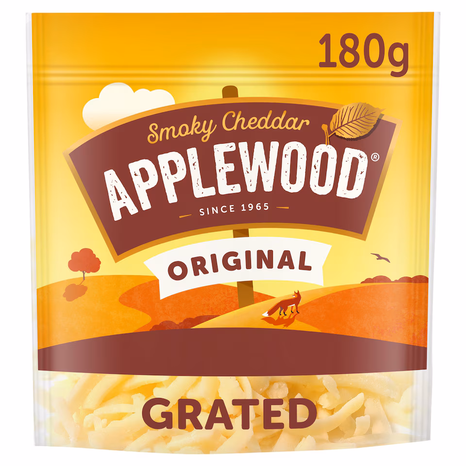 Applewood Original Grated Smoky Cheddar Cheese & Mozzarella 180g