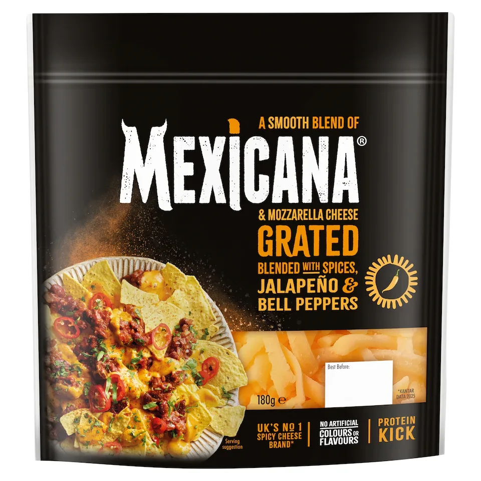 Mexicana Grated Spicy Cheddar Cheese & Mozzarella 180g