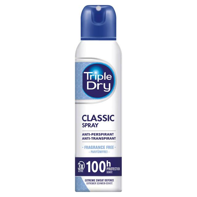 Triple Dry Anti-Perspirant Deodorant, Fragrance Free 150ml