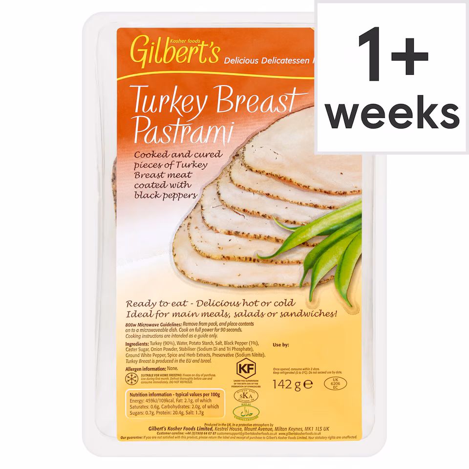 Gilberts Turkey Pastrami 142G