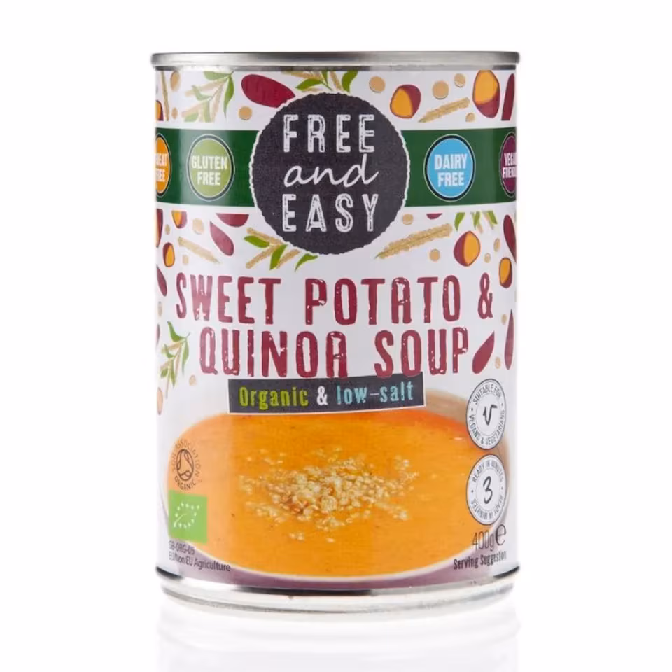 Organic Low Salt Sweet Potato & Quinoa Soup 400g (Free & Easy) | Multi