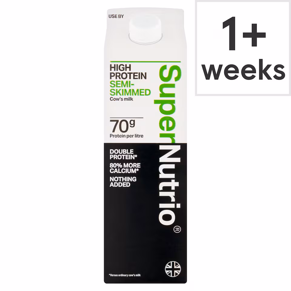 SuperNutrio High Protein Fresh Semi Skimmed Milk 1l