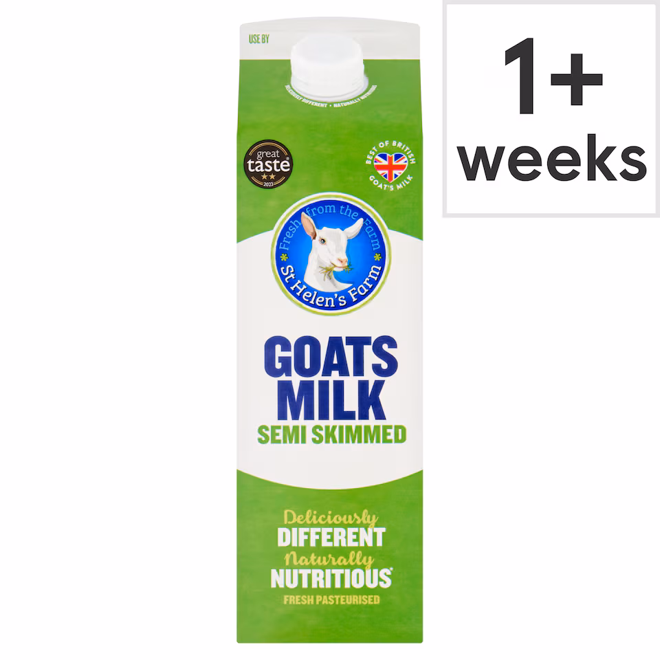 St Helen's Fresh Semi Skimmed Goats Milk 1 Litre