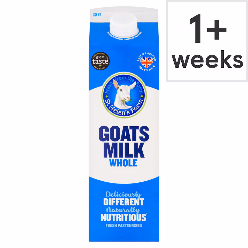 St Helen's Fresh Whole Goats Milk 1 Litre