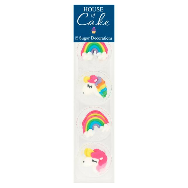 House of Cake Unicorn & Rainbow Cake Decorations x12
