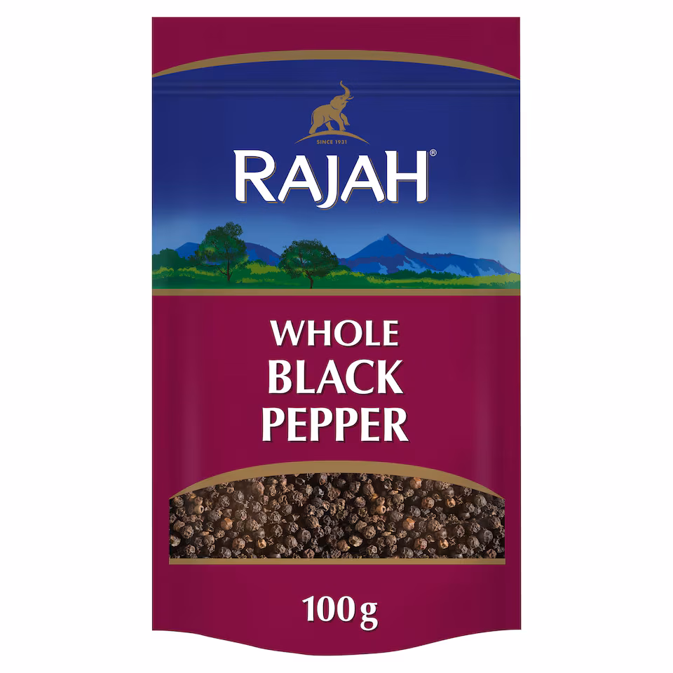 RAJAH WHOLE BLACK PEPPER 100G