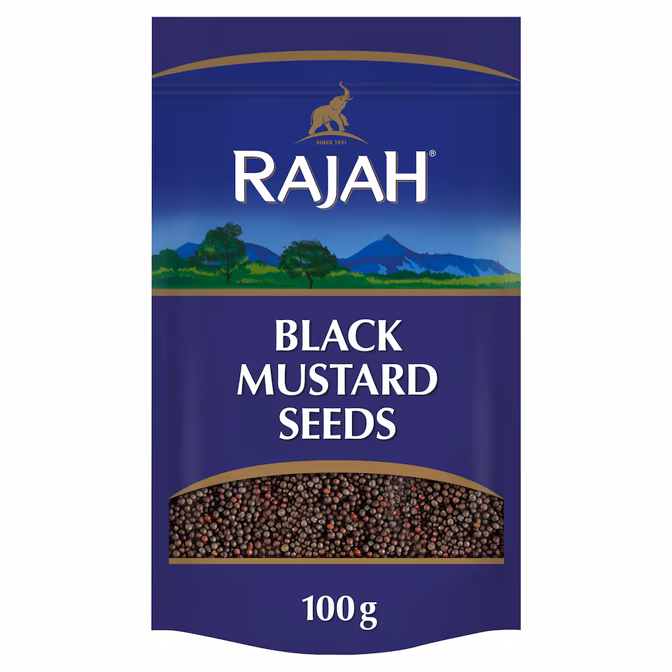 RAJAH WHOLE BLACK MUSTARD SEEDS 100G