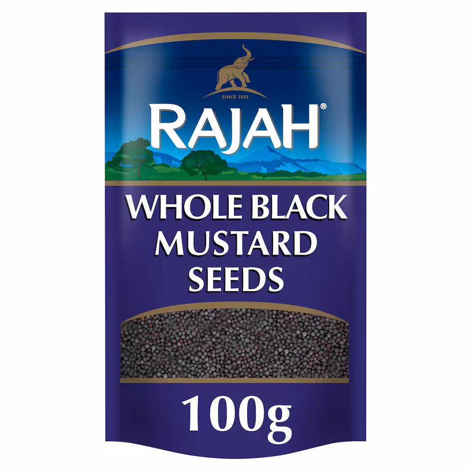 RAJAH WHOLE BLACK MUSTARD SEEDS 100G