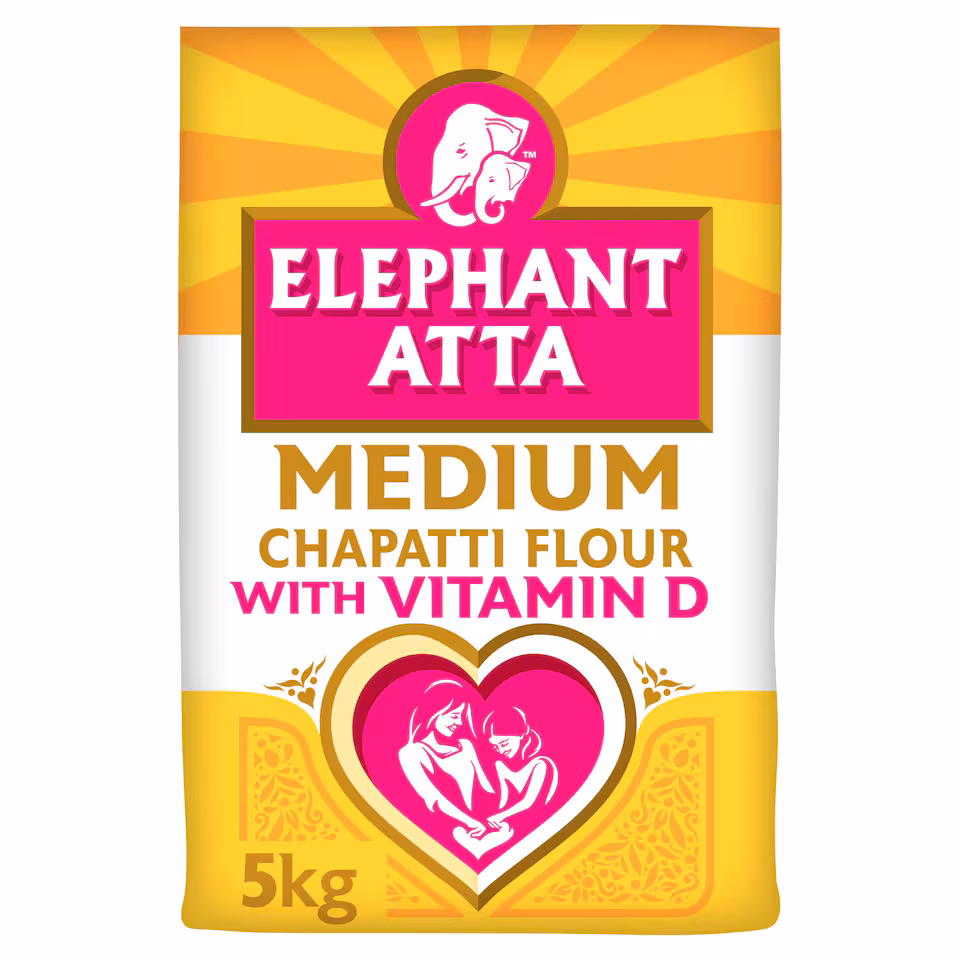 Elephant Atta Medium Chapatti Flour with Vitamin D 5kg