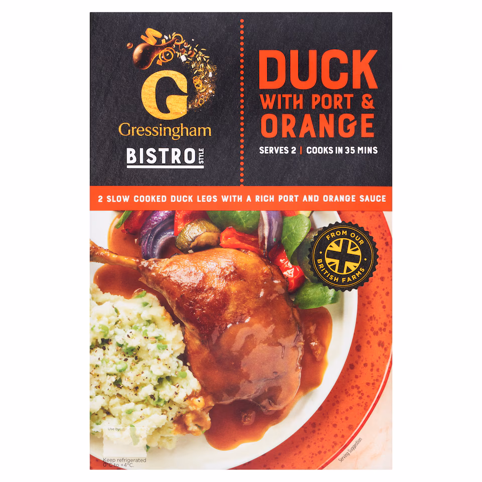 Gressingham Bistro Style Duck Legs with Port & Orange Sauce 530g