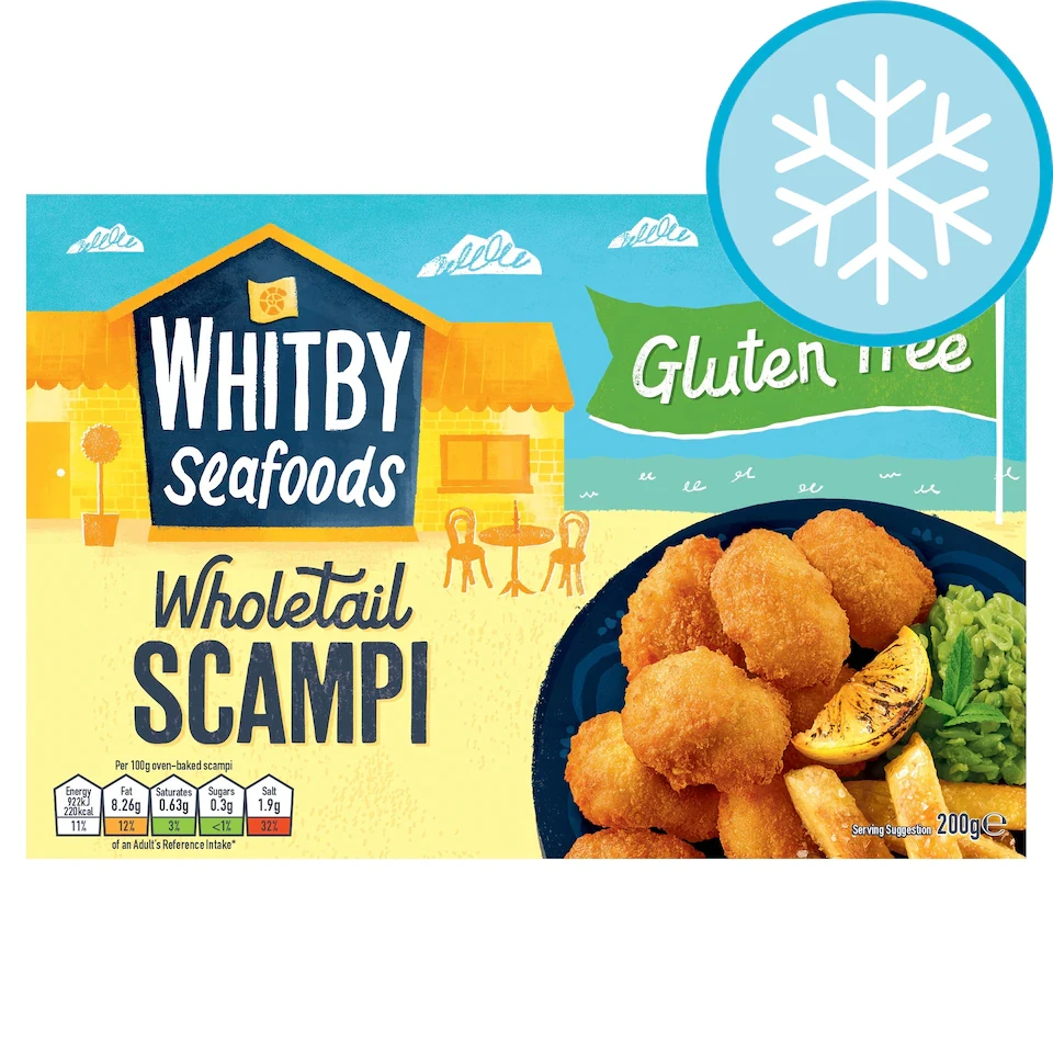 Whitby Seafoods Wholetail Scampi - Gluten Free 200g