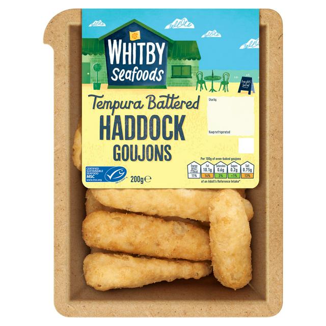 Whitby Seafoods Tempura Battered Haddock Goujons 200g