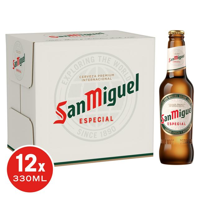 San Miguel Premium Lager Beer Bottles 12x330ml