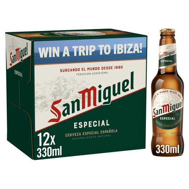 San Miguel Premium Lager Beer Bottles 12x330ml