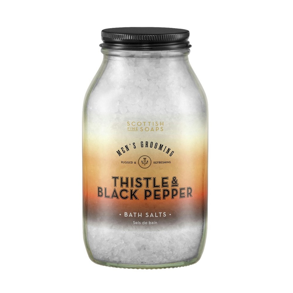 Scottish Fine Soaps Thistle & Black Pepper Bath Salts 500g