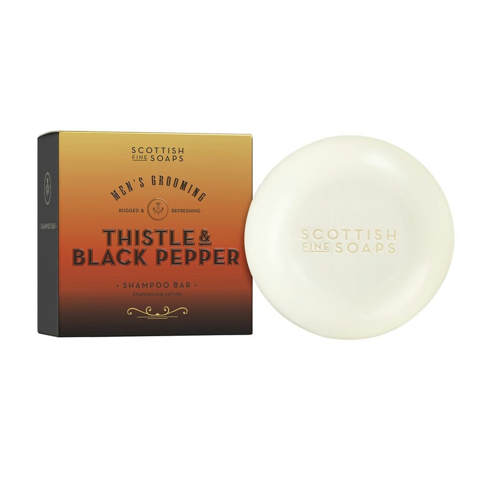 Scottish Fine Soaps Thistle & Black Pepper Men's Shampoo Bar