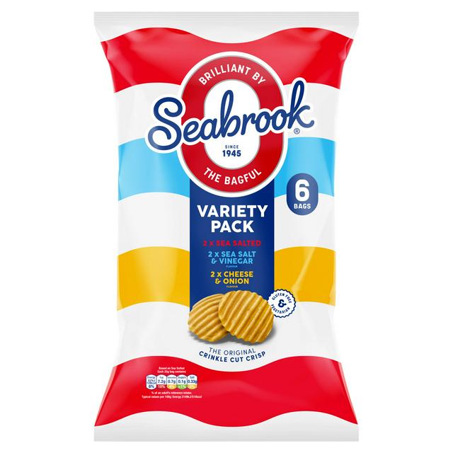 Seabrook Crinkle Cut Crisps Variety 6x25g