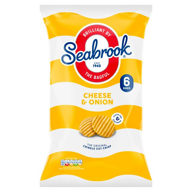 Seabrook Crinkle Cut Crisp Cheese & Onion 6x25g