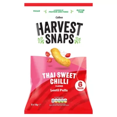 Harvest Snaps Thai Sweet Chilli Flavour Lentil Puffs 6 x 18g