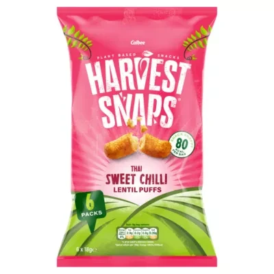 Harvest Snaps Thai Sweet Chilli Lentil Puffs 6 x 18g