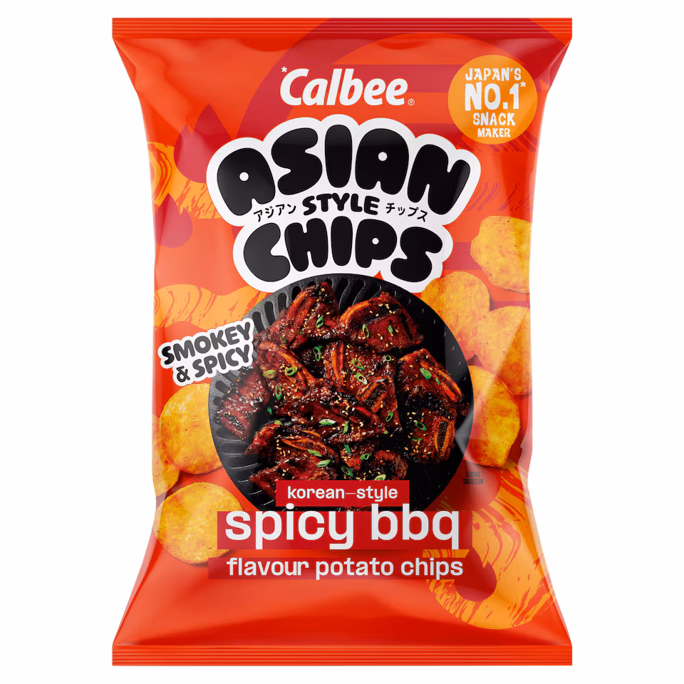 Calbee Asian Style Chips Korean Spicy BBQ Flavour Potato Chips 130g