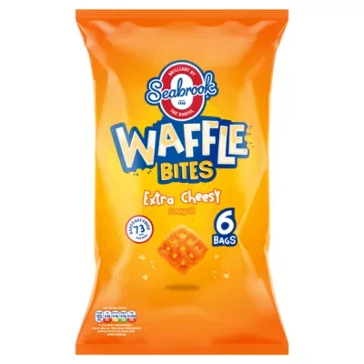 Seabrook Extra Cheesy Flavour Waffle Bites 6 x 16g