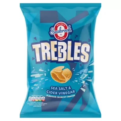 Seabrook Trebles Sea Salt & Cider Vinegar Flavour Crunchy Snacks 120g