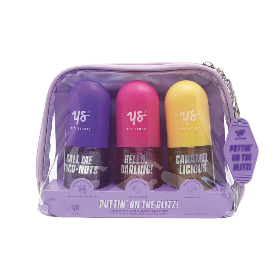Yes Studio Puttin' On The Glitz Shimmer Hair & Body Mist Gift Set 3x 100ml