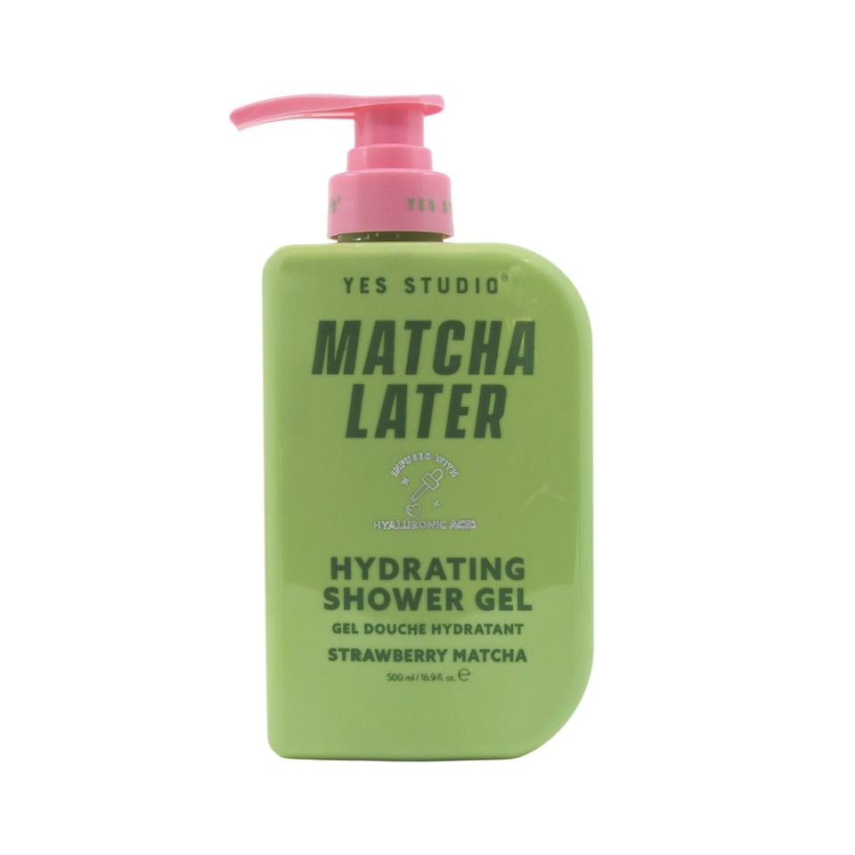 Yes Studio Matcha Later Hydrating Shower Gel - Strawberry Matcha 500ml