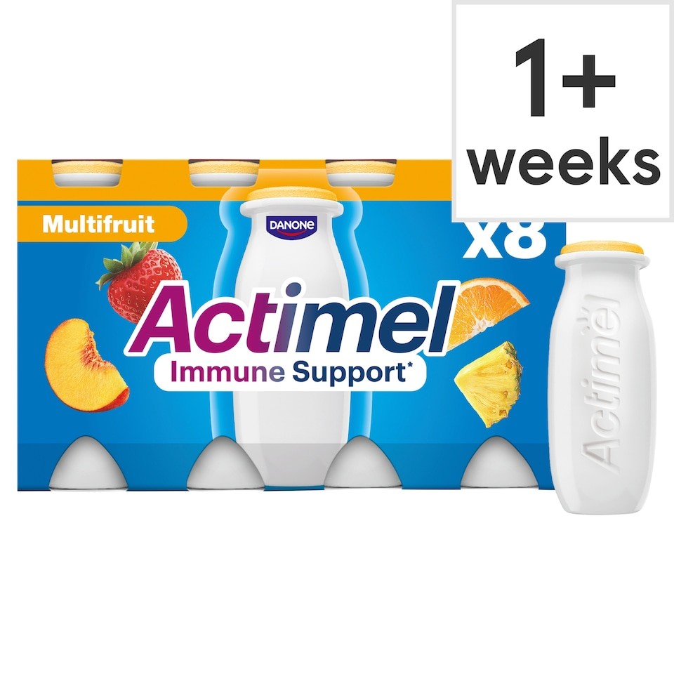 Actimel Immune Support Live Yoghurt Drink - Multifruit 8x100g