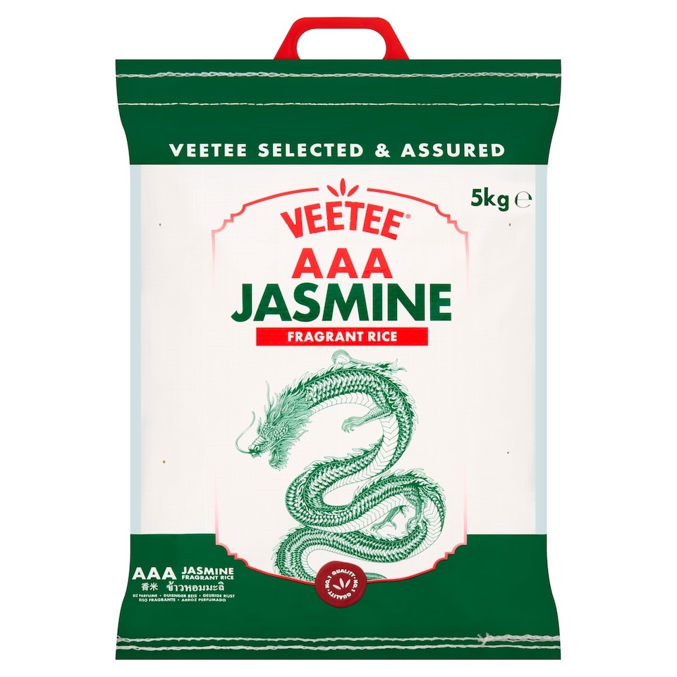 Veetee AAA Jasmine Fragrant Rice 5kg