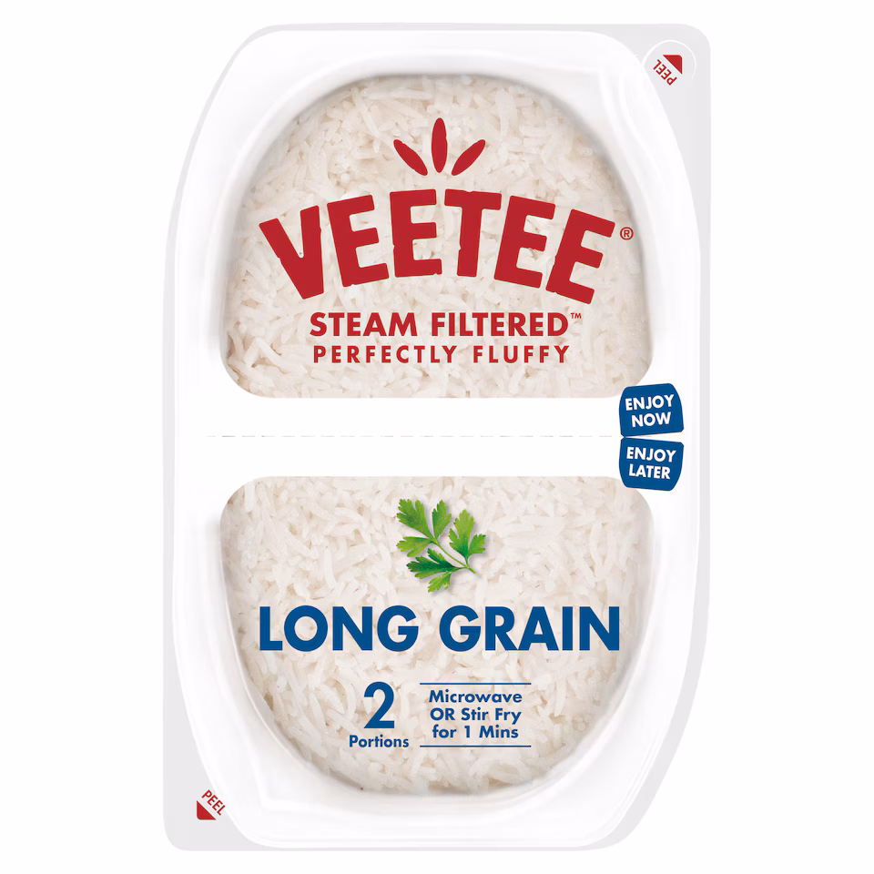 Veetee Heat & Eat Long Grain Rice Pot 2X130g