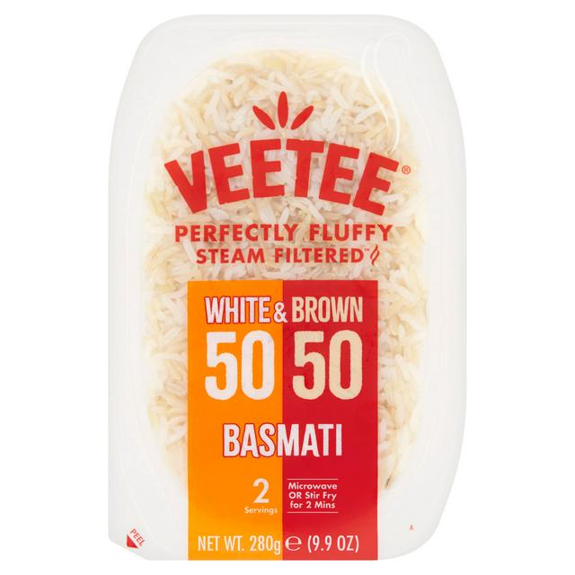 Veetee White & Brown 50/50 Basmati 280g