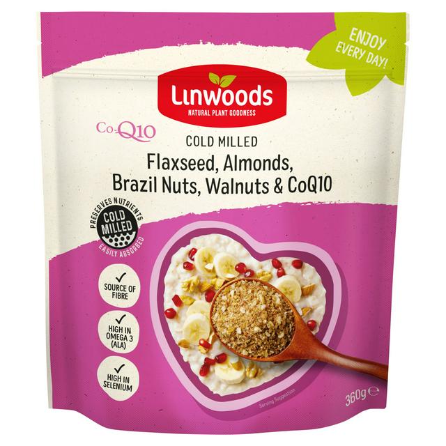 Linwoods Milled Flaxseed, Walnuts, Brazil Nuts, Almonds & Q10 360g
