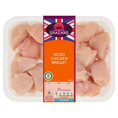 Shazans Diced Chicken Breast 450g