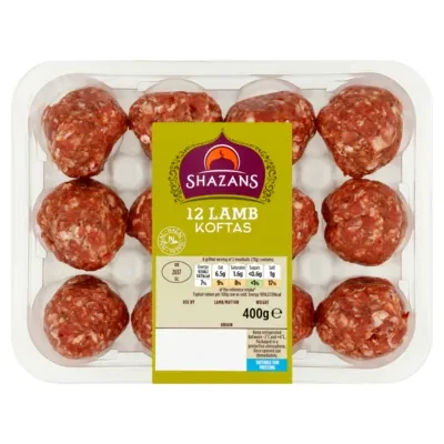 Shazans 12 Lamb Koftas 400g