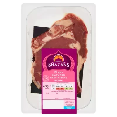 Shazans 21 Day Matured Beef Ribeye Steak 227g