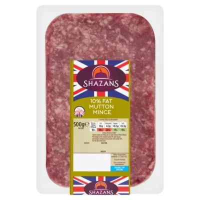 Shazans 10% Fat Mutton Mince 500g