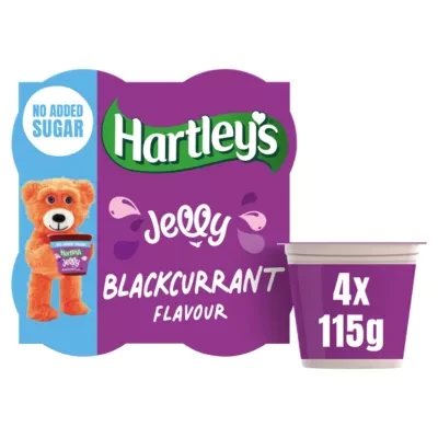 Hartley's No Added Sugar Blackcurrant Flavour Jelly 4 x 115g (460g)