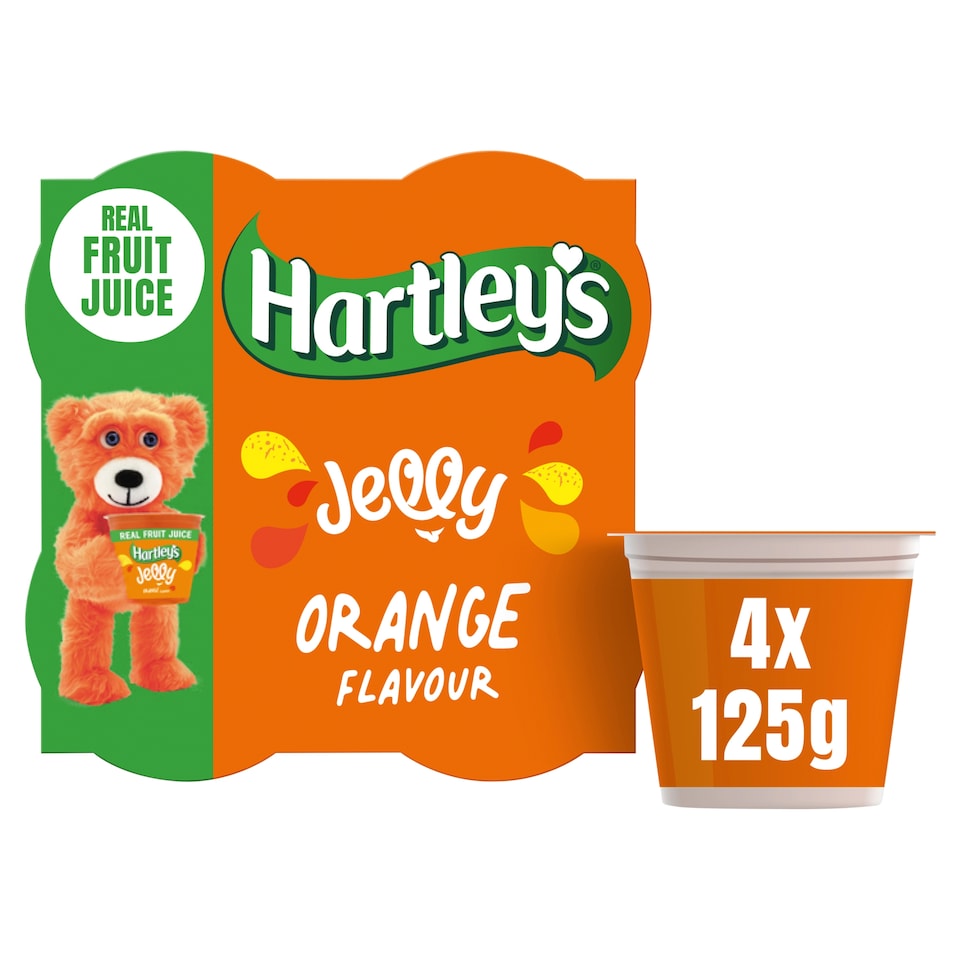 Hartley's Orange Flavour Jelly 4 x 125g