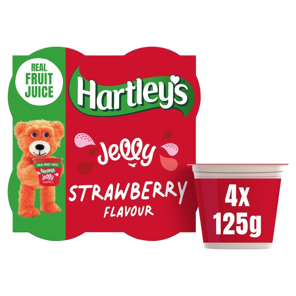 Hartley's Strawberry Flavour Jelly 4 x 125g