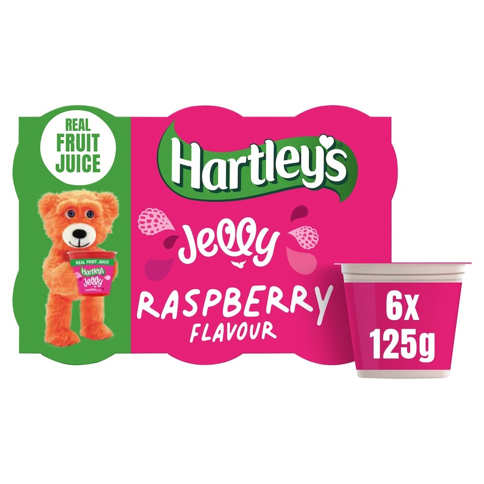 Hartley's Raspberry Flavour Jelly 6 x 125g