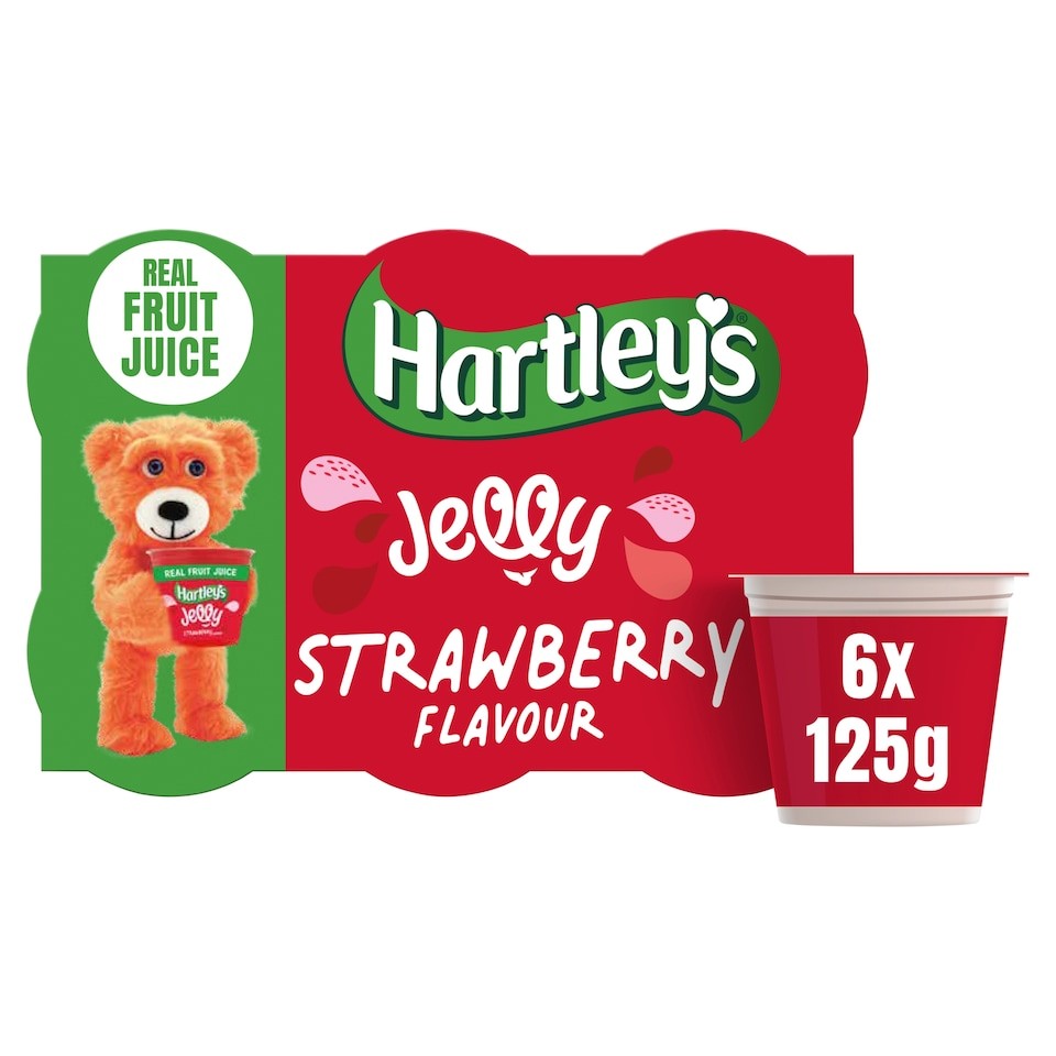 Hartley's Strawberry Flavour Jelly 6 x 125g