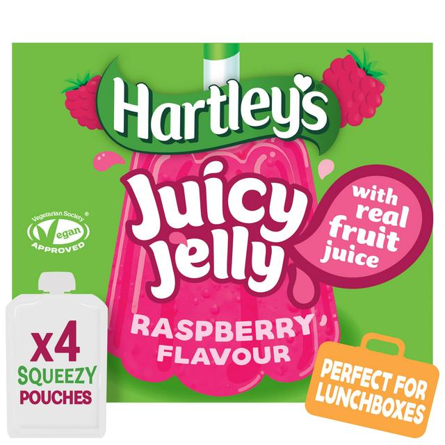 Hartley's Raspberry Flavour Juice Jelly Pouches 4 x 90g