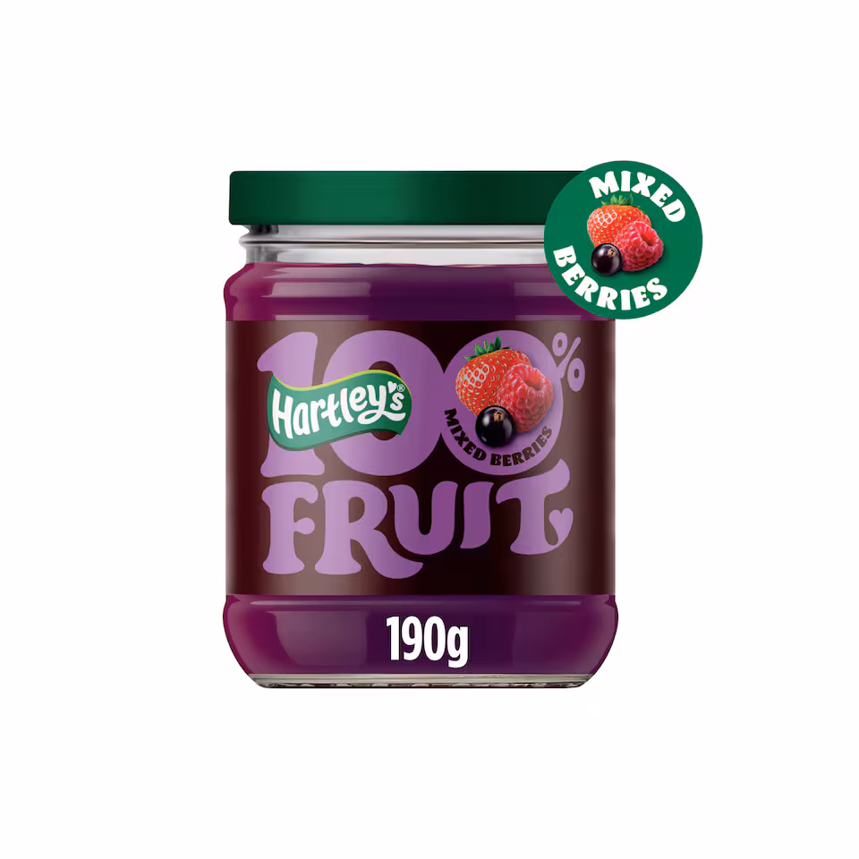 Hartley's 100% Fruit Mixed Berry Fruit Spread 190g