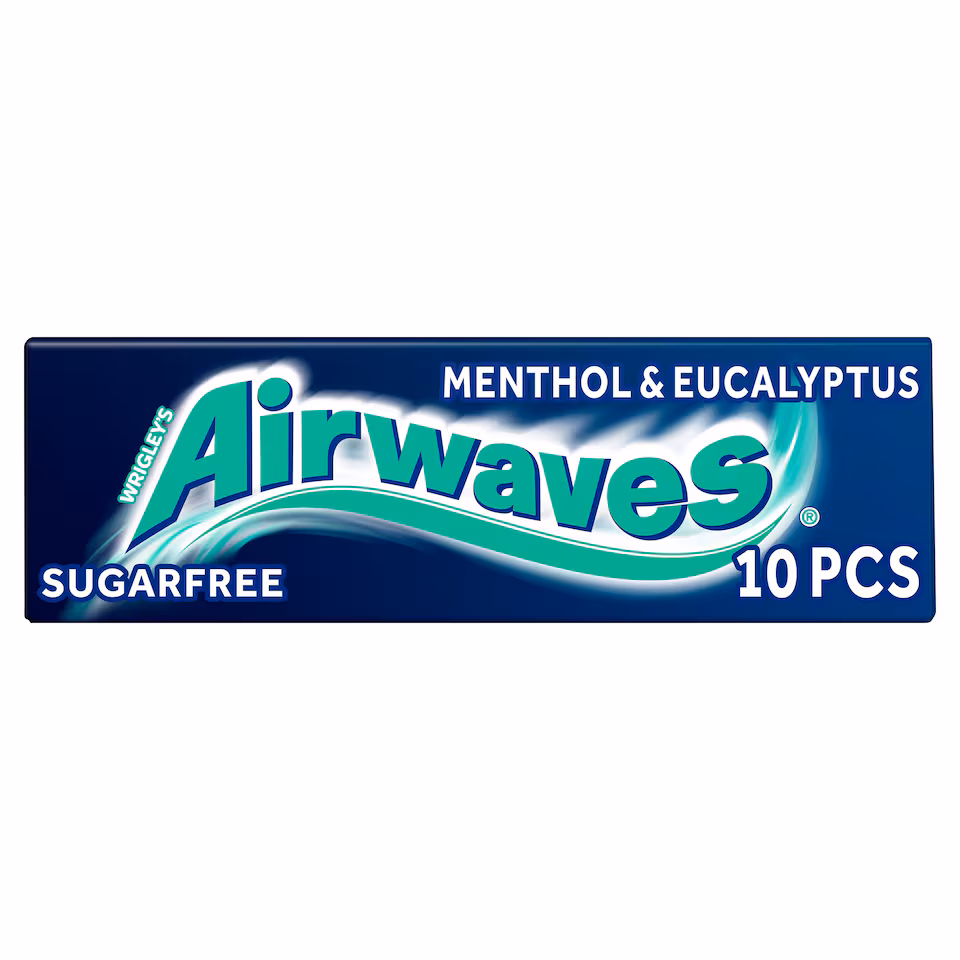 Airwaves Menthol & Eucalyptus Sugarfree Chewing Gum 10 Pieces