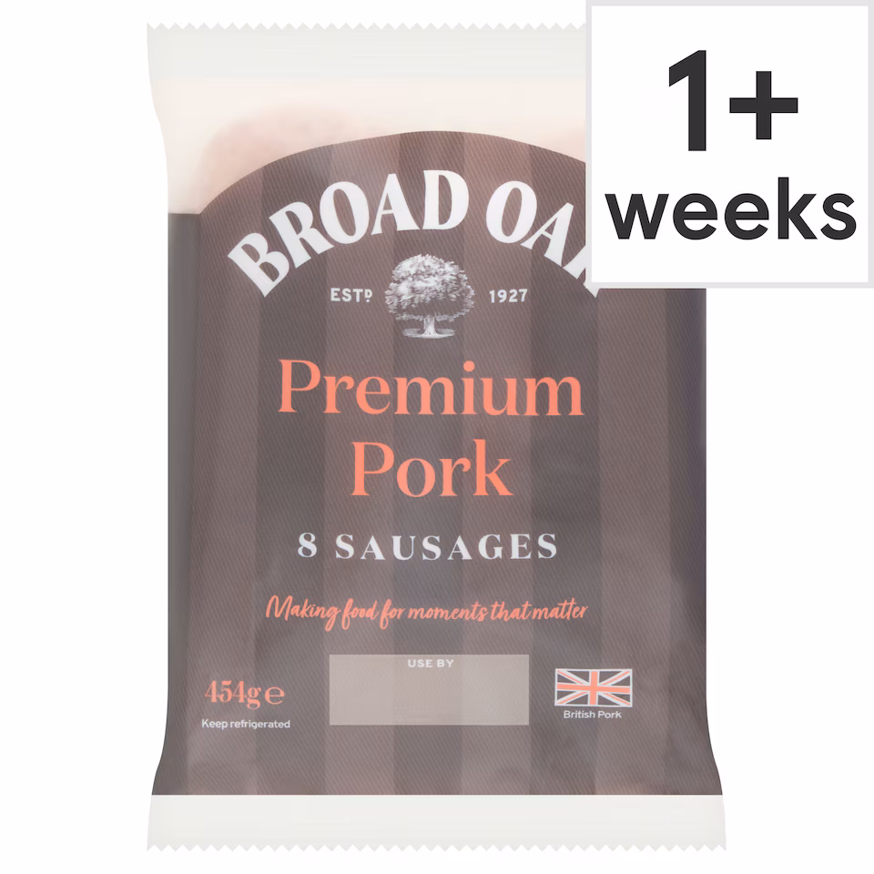 Broad Oak Farm 8 Premium Pork Sausages 454G