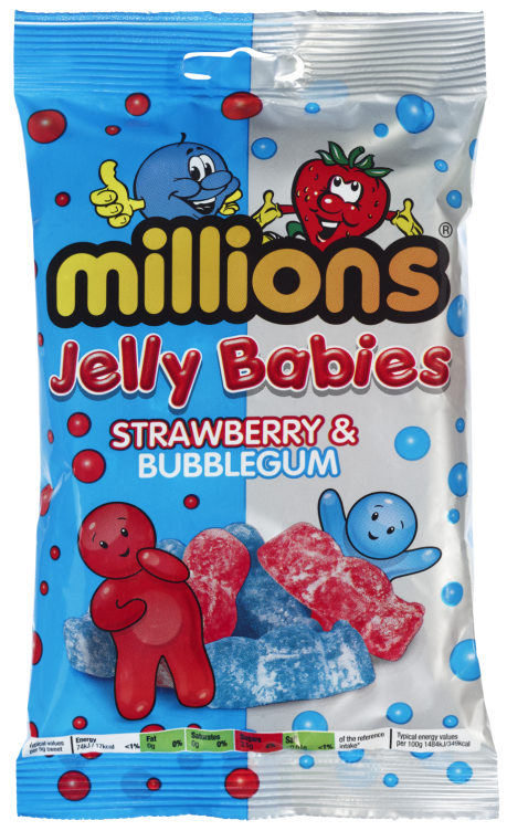 Jellybabies Strawberry & Bubblegum 150g
