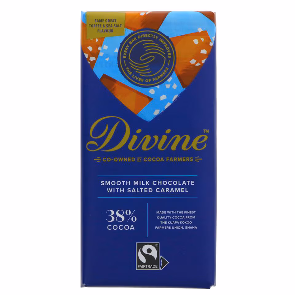 Milk Chocolate with Salted Caramel 90g (Divine)