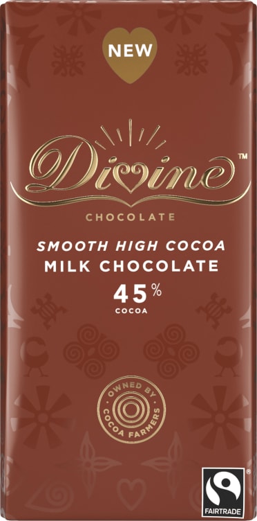 Divine Chocolate 45% Milk 90g